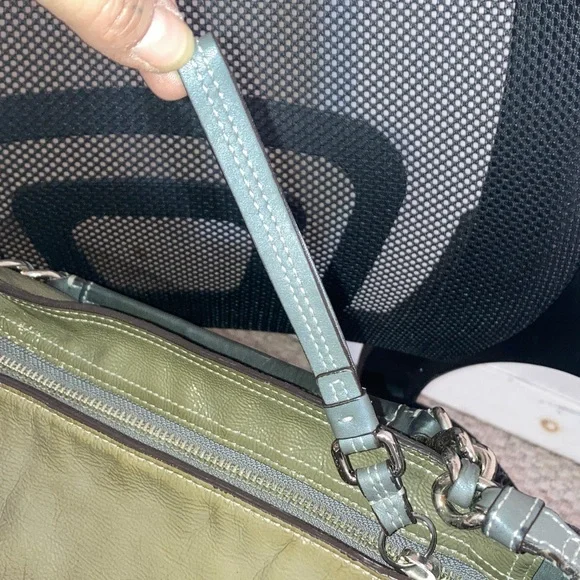 🌹4FER COACH MADISON CALF LEATHER OLIVE GREEN SHINY SATCHEL BAG. 2009 BUNDLE - Picture 8 of 14